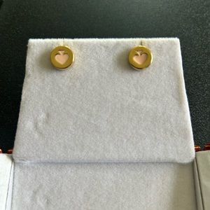 Kate Spade Gold and light Pink Enamel Studs